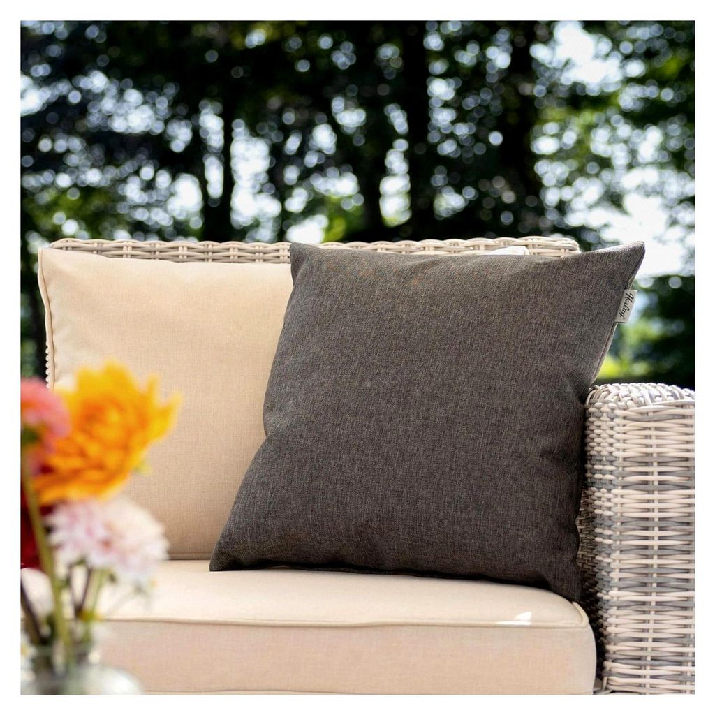 Kissenhülle Sunny 50x50cm - wetterfest und UV-beständig - Dekokissenhülle für den Garten - waschbar bis 30°C - mit Reißverschluss - Zierkisse...