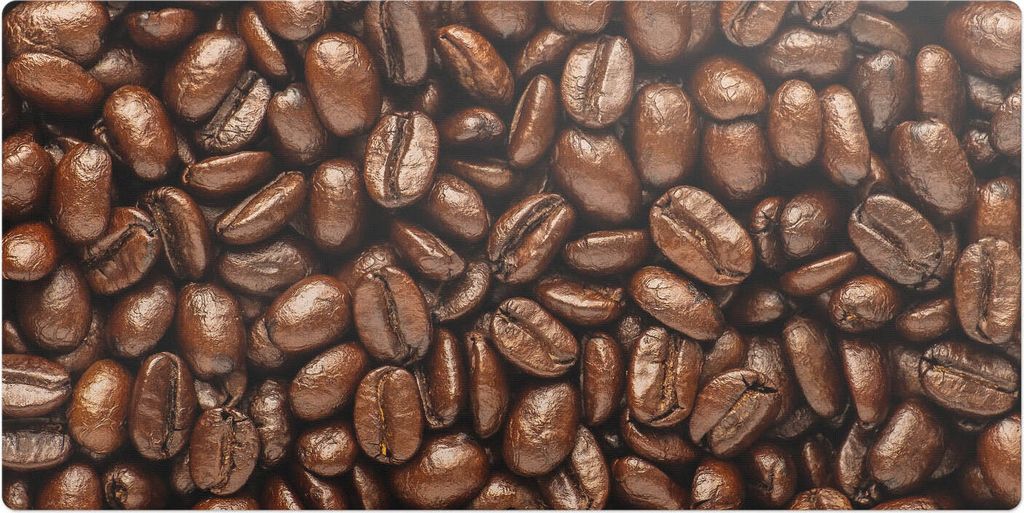 Kaffeebohnen Aus Nächster Nähe– Schreibtischunterlage – Schreibtisch Tischunterlage – 90x45 cm – Unterlage Groß Schreibtischmatte