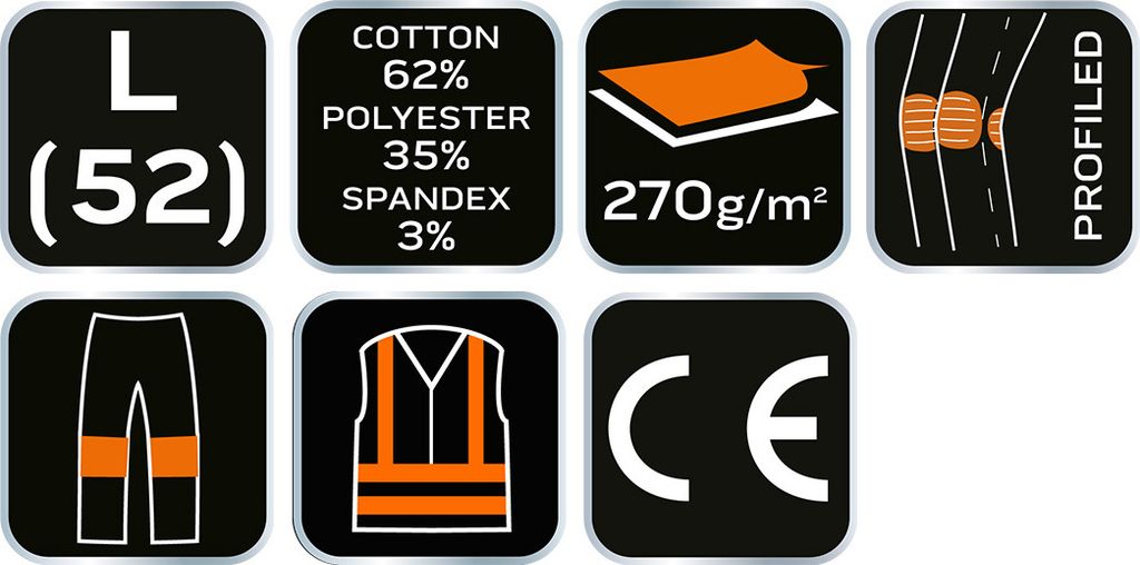 Premium Arbeitshose mit reflektierenden Elementen, Cordura Produktbild 3