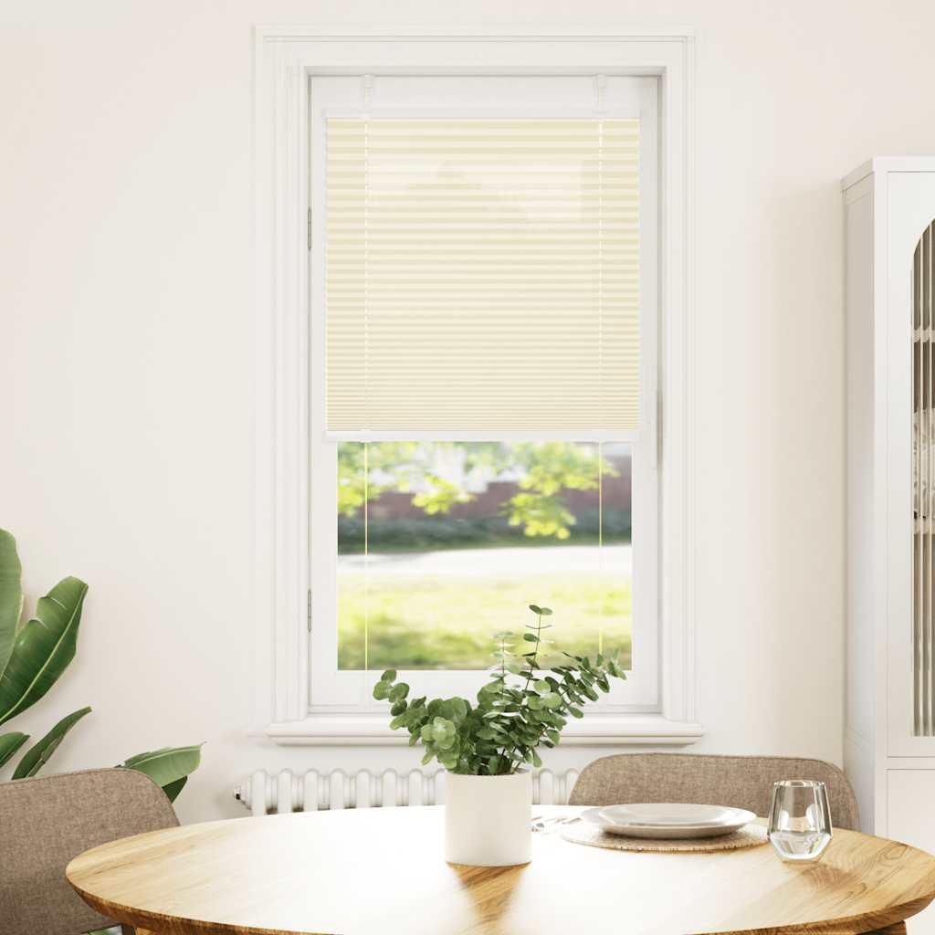 vidaXL Plissee Creme 55x150 cm Stoffbreite 54,4 cm Polyester