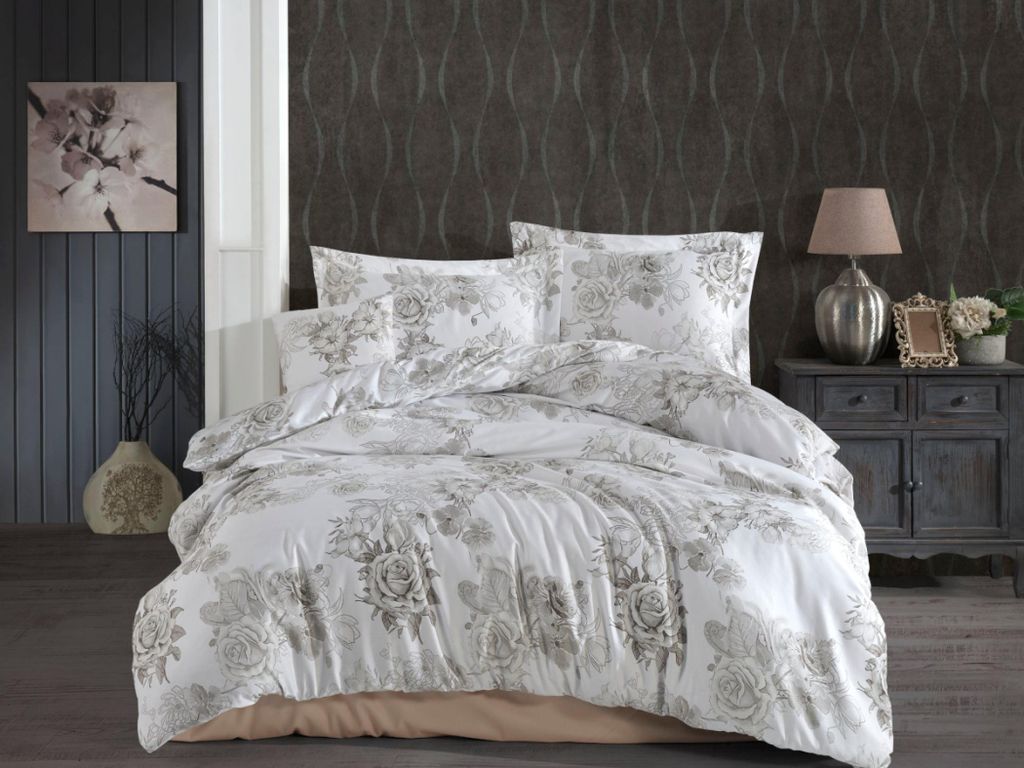 Leinen Satin 140x200, 70x90cm Rosalina