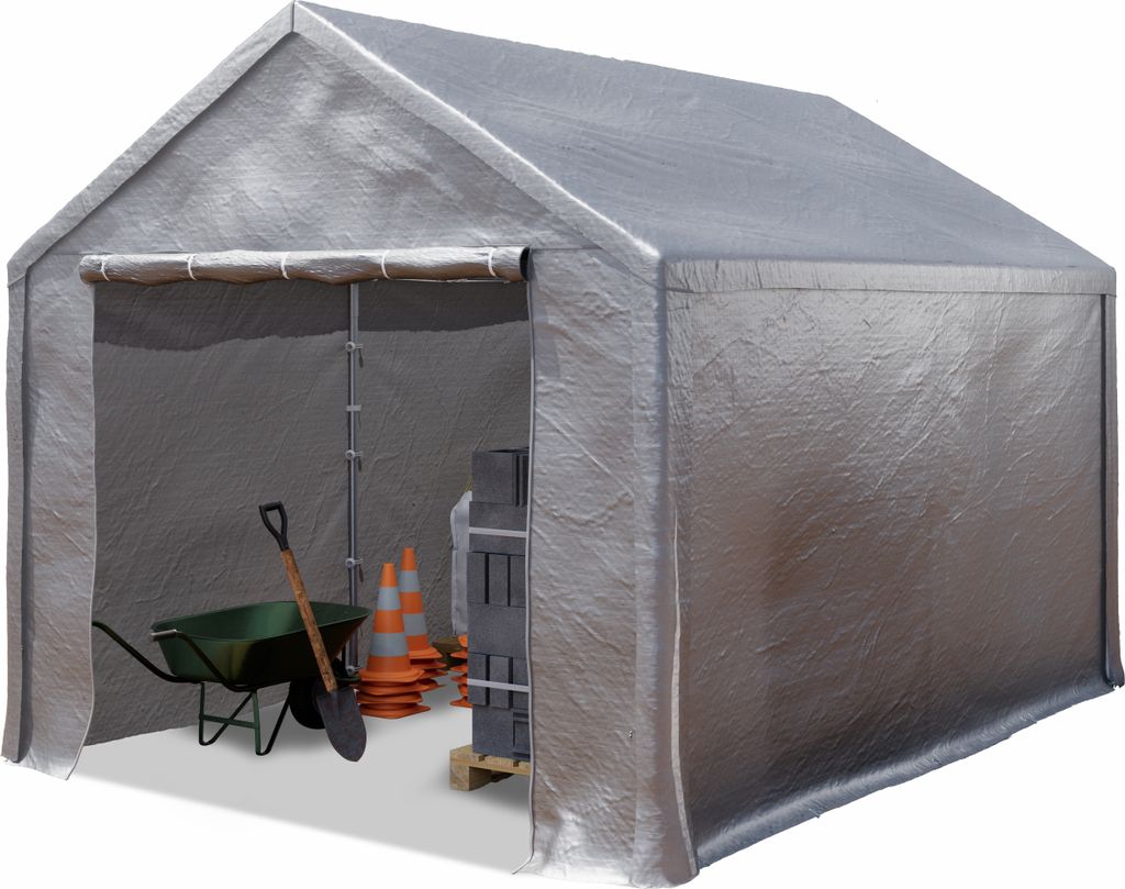 TOOLPORT Lagerzelt 3x4 m Zelthalle Unterstand Zeltgarage PE Produktbild 