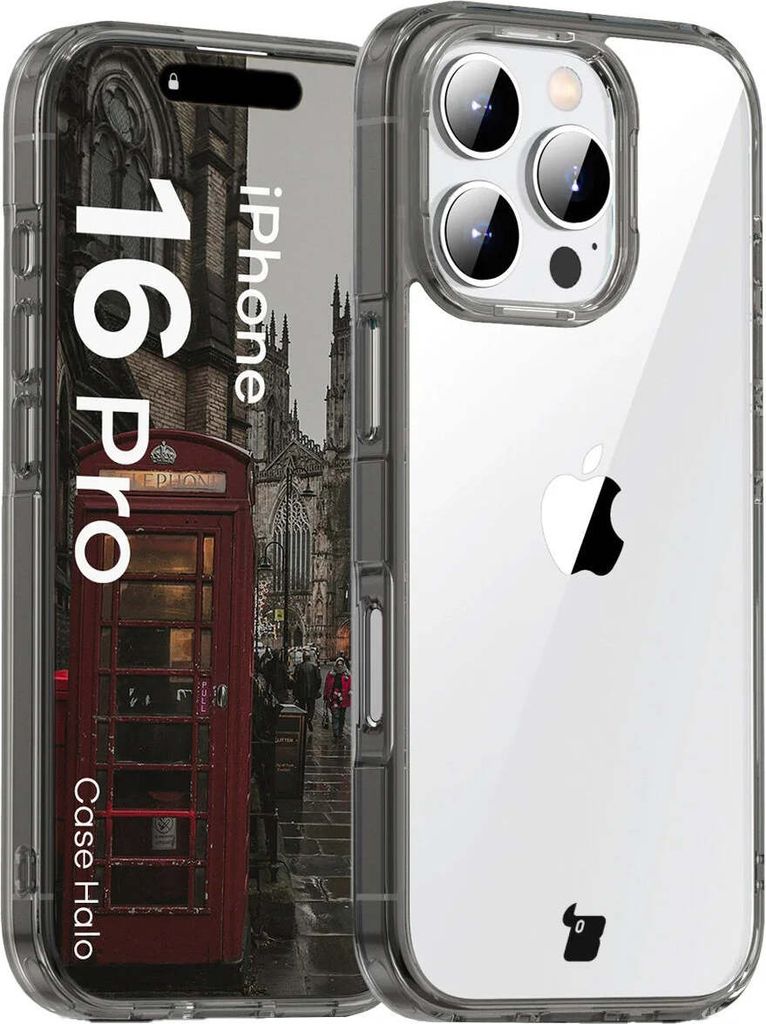 Bizon Case Halo Apple iPhone 16 Pro rauchschwarz