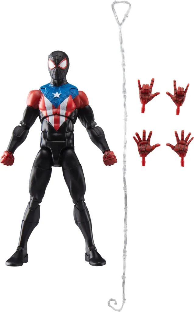 Miles Morales Marvel Legends Boricua Suit : Figurine articulée stable 15cm