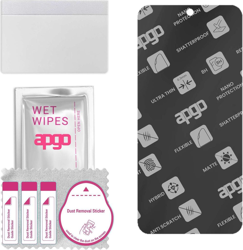 apgo Hybrid Schutzglas, Matt, kompatibel mit Xiaomi Poco M4 5G, Flexible Nano Glass, toller Ersatz für Hartglas, kratzfester Displayschutzglas, Di...