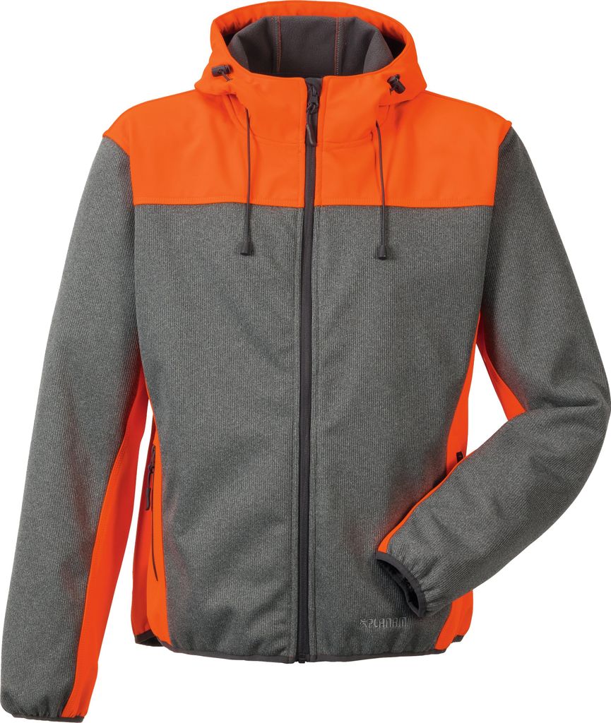 Größe M Planam Outdoor Kontrast Softshelljacke grau orange Modell 3732