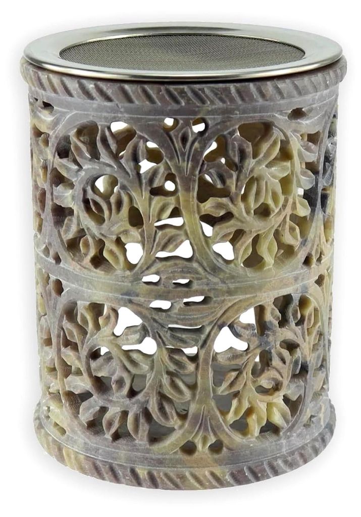 Budawi Räucherstövchen aus Speckstein mit Sieb