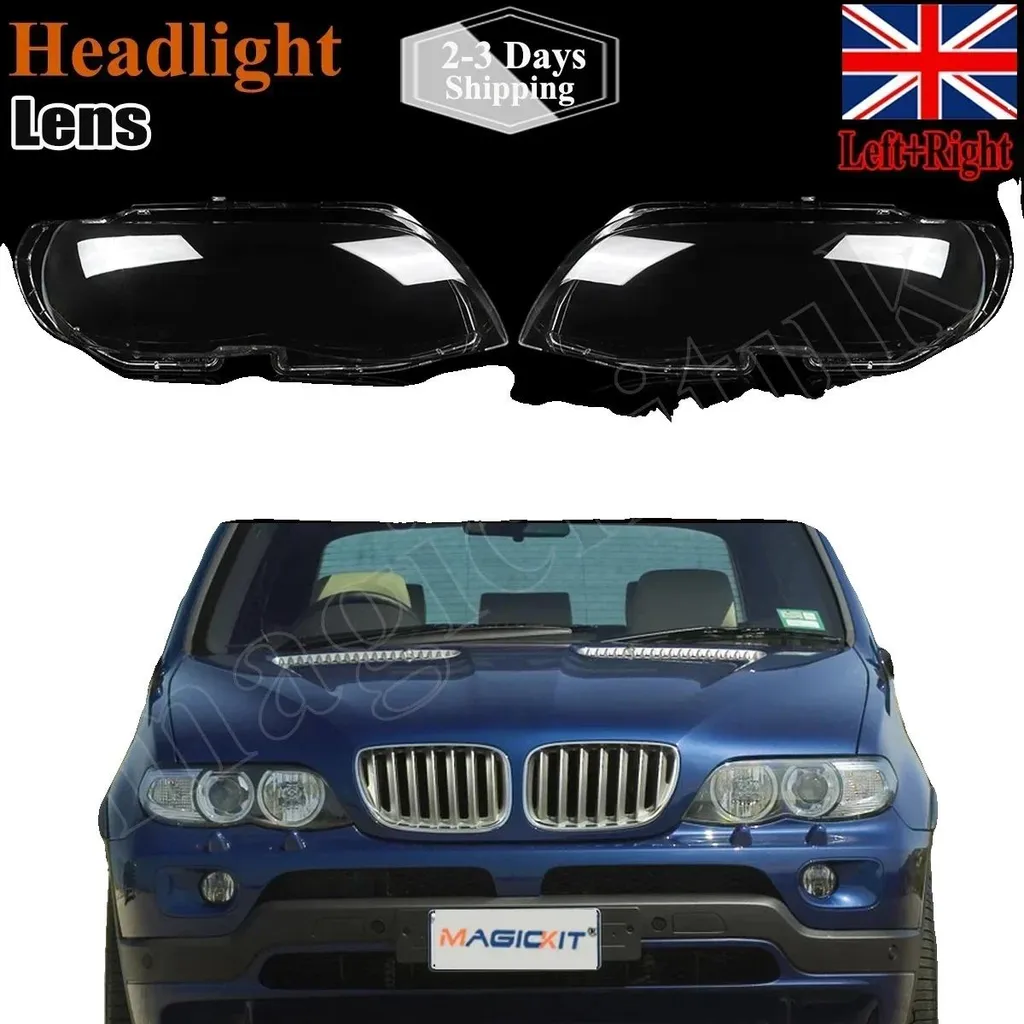 Lentille de phare en verre transparent ABS durable pour auto 2004-2006