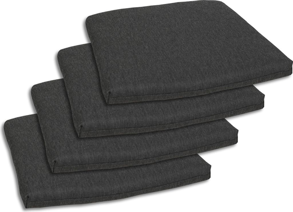 GO-DE Textil, Sitzkissen Sitzmöbel, 4er-Set, Farbe: grau, Produktbild 