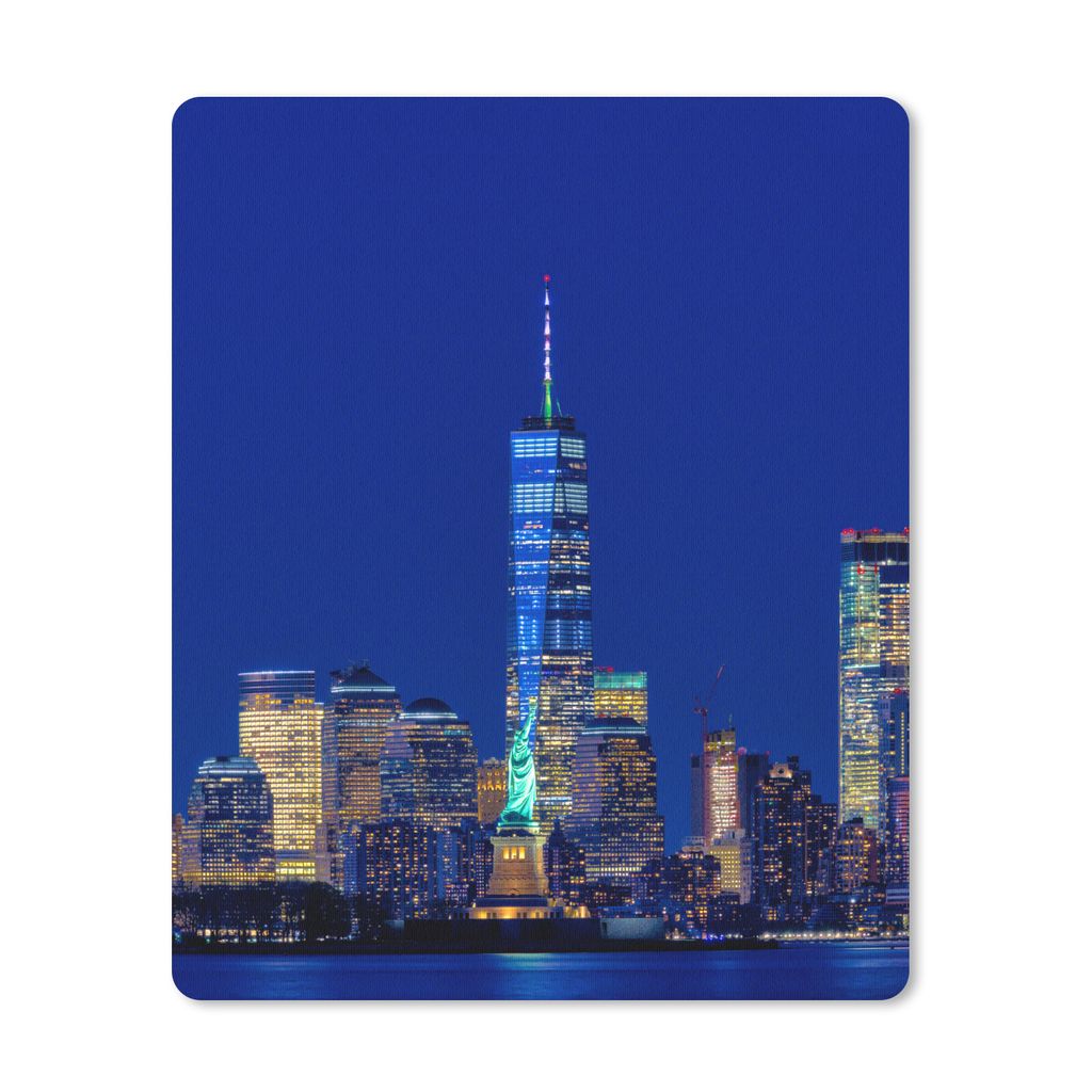 MuchoWow Mauspad Mousepad Freiheitsstatue mit NY-Skyline 30x40 cm - Mousepads - Maus Mat - Pad - Mausunterlage - Mausmatten