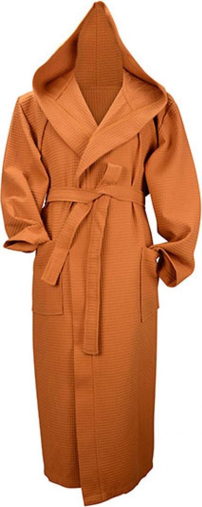 A&R 028.50 | Robezz Waffle Bathrobe With Hood Bademantel Mit Kapuze - Farbe: Terra - Größe: 3XL