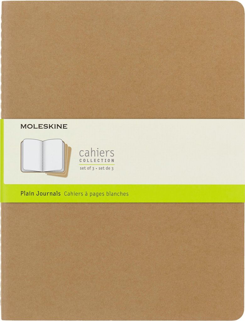 Moleskine Cahier Extra Large blanko packpapierbraun. 3er Produktbild 