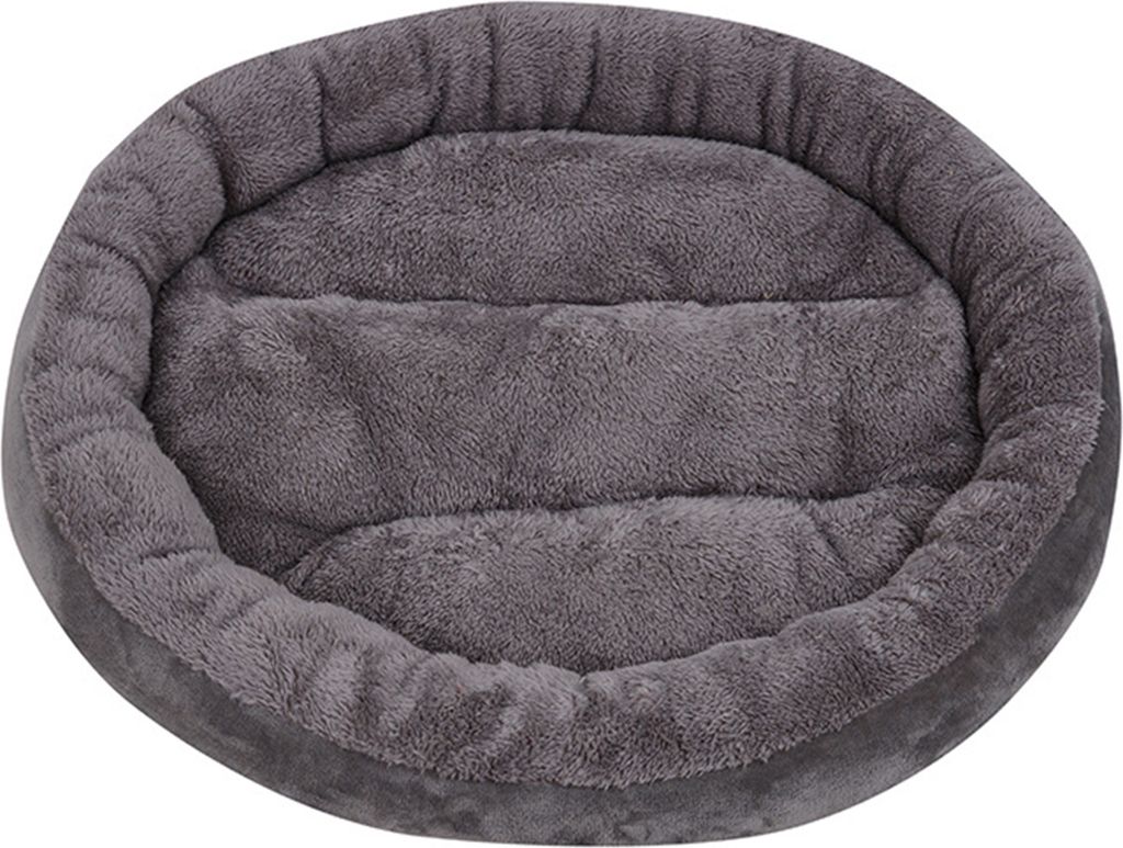 Gemütliches Hundebett für den Winter, warmer Zwinger mit Füllung aus PP-Baumwolle, runde Form, Hundeschlafbett für Katzen, kleine und große Hunde