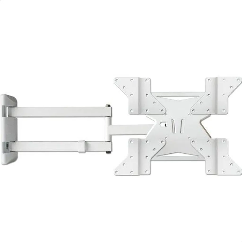 Support mural TV pivotant blanc anti-reflet pour écran 15-60 pouces
