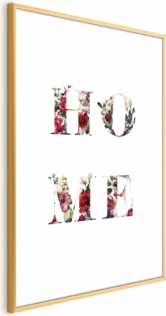 Quadro Fiori 40x60 cm Oro - Poster Botanico con Cornice per Interni