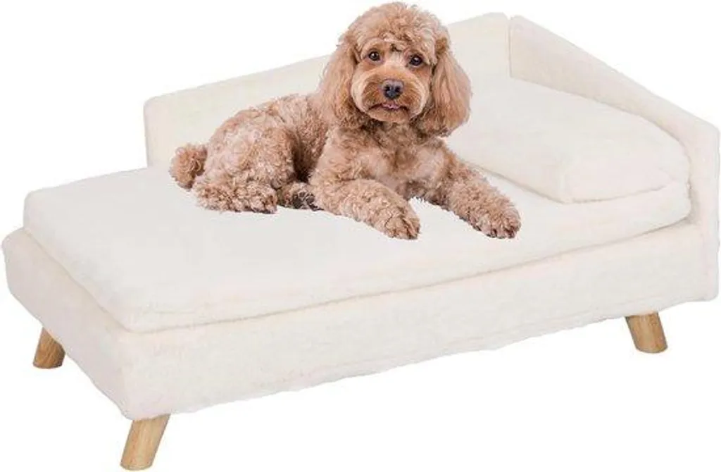 Lit pour Chien Contre le Froid du Sol - Couchage Design avec Pieds Bois