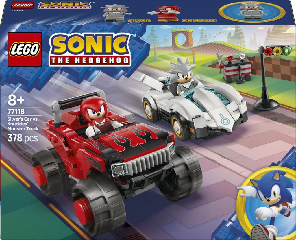 LEGO Sonic the Hedgehog Auto di Silver vs Monster Truck di Immagine del prodotto 