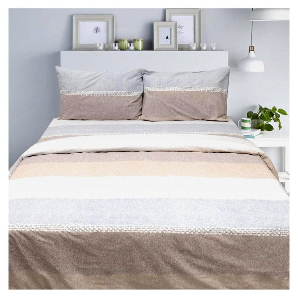 Bettwäsche aus 100% Baumwolle, Bettlaken 1 x 140/220, Spannbetttuch 1 x 150/240, Kissenbezug 1 x 55/80