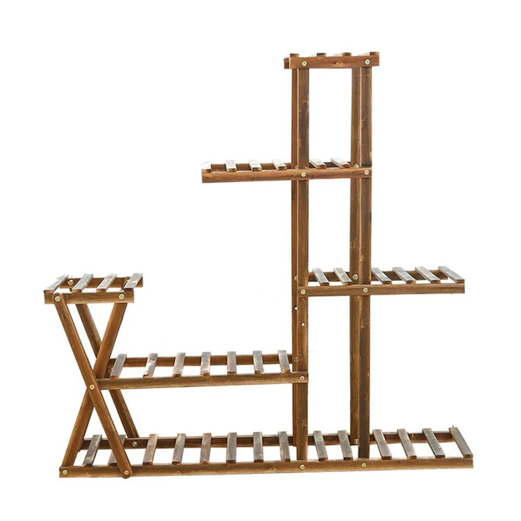 Banc à fleurs intérieur pour salon - Étagère bois à 5 niveaux modulable