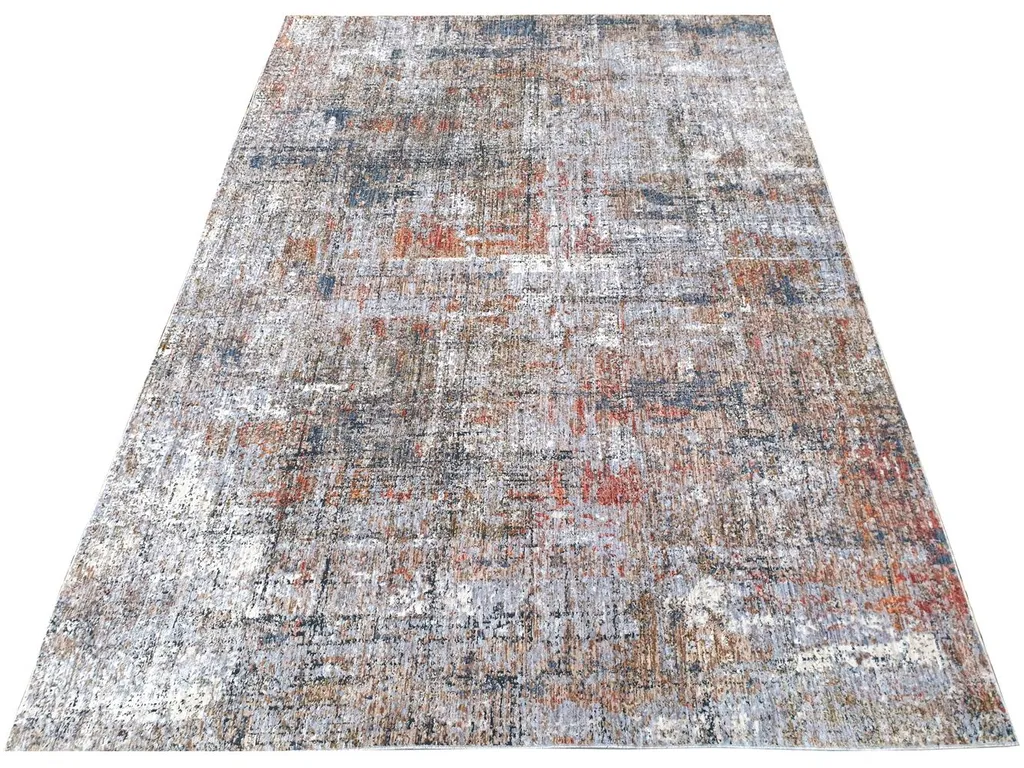 Tapis FRANCO 160x220 cm : Style Abstrait Bleu et Gris pour Déco