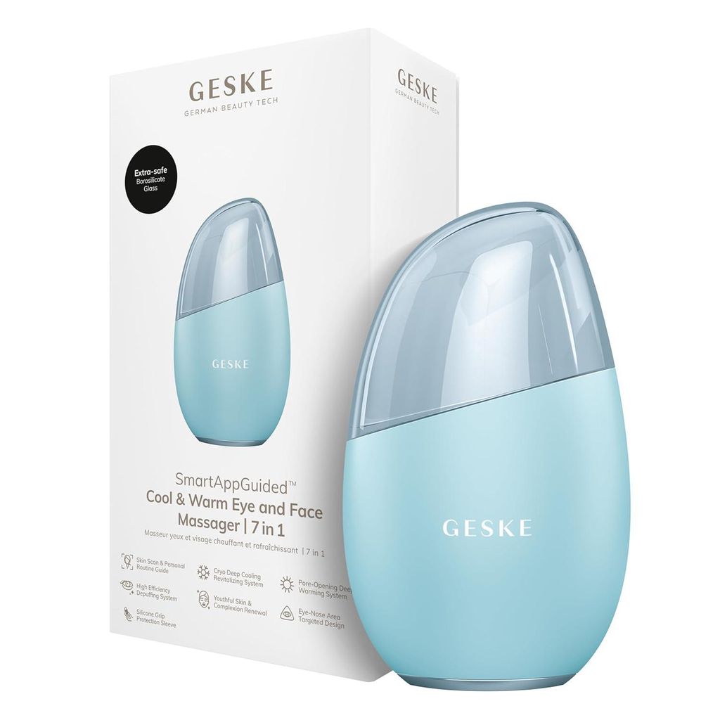 Cool & Warm Eye & Face Massager, 7 in 1 für Gesicht & Augen | Batterielose Wärme- & Kühltechnologie | Gegen Augenringe & Tränensäcke | Anti-Aging