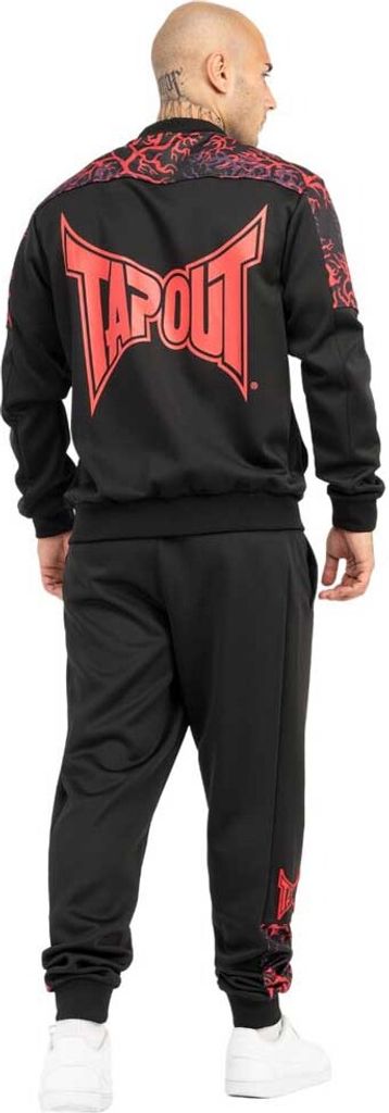 Herren Trainingsanzug normale Passform ROOTS TAPTRACK Black/Red/Aubergine 3XL Tapout