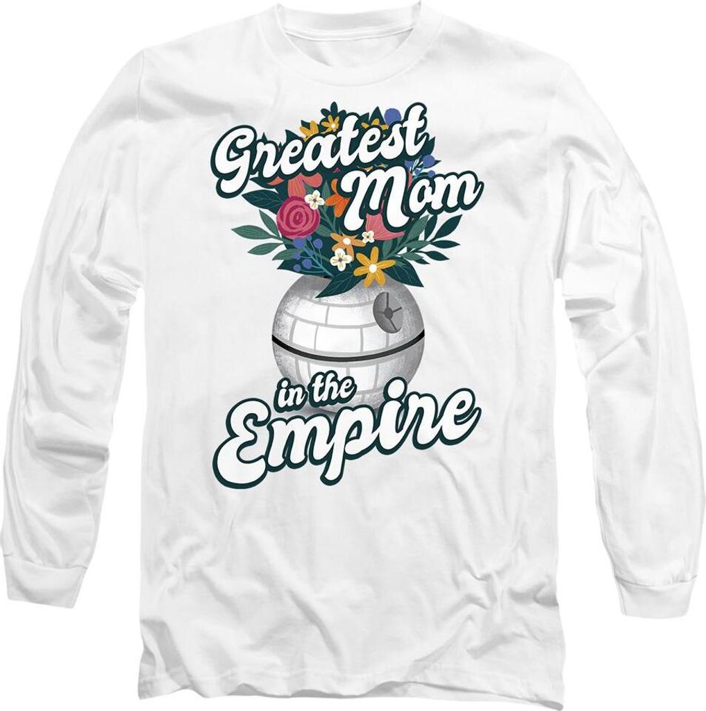 Star Wars - "Greatest Mom In The Empire" T-Shirt für Herren/Damen Uni - Muttertag TV14805 (XXL) (Weiß)