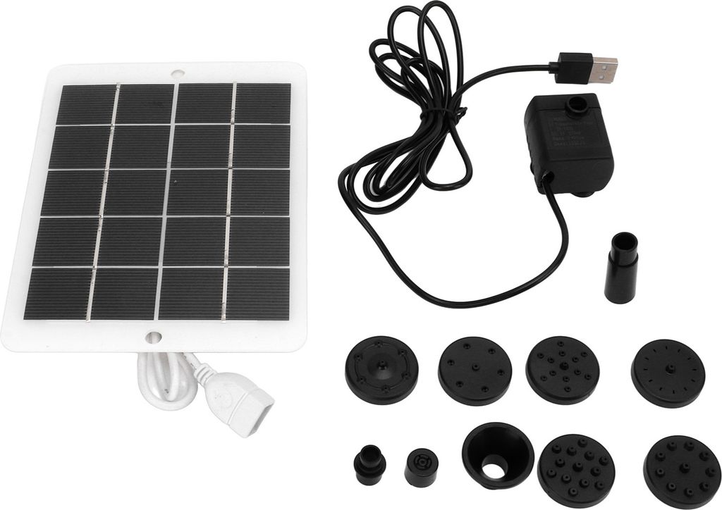 3W 5V Solar Springbrunnen Pumpe 120L/H Landschaftsgarten Solar Wasserpumpe für Outdoor Teich
