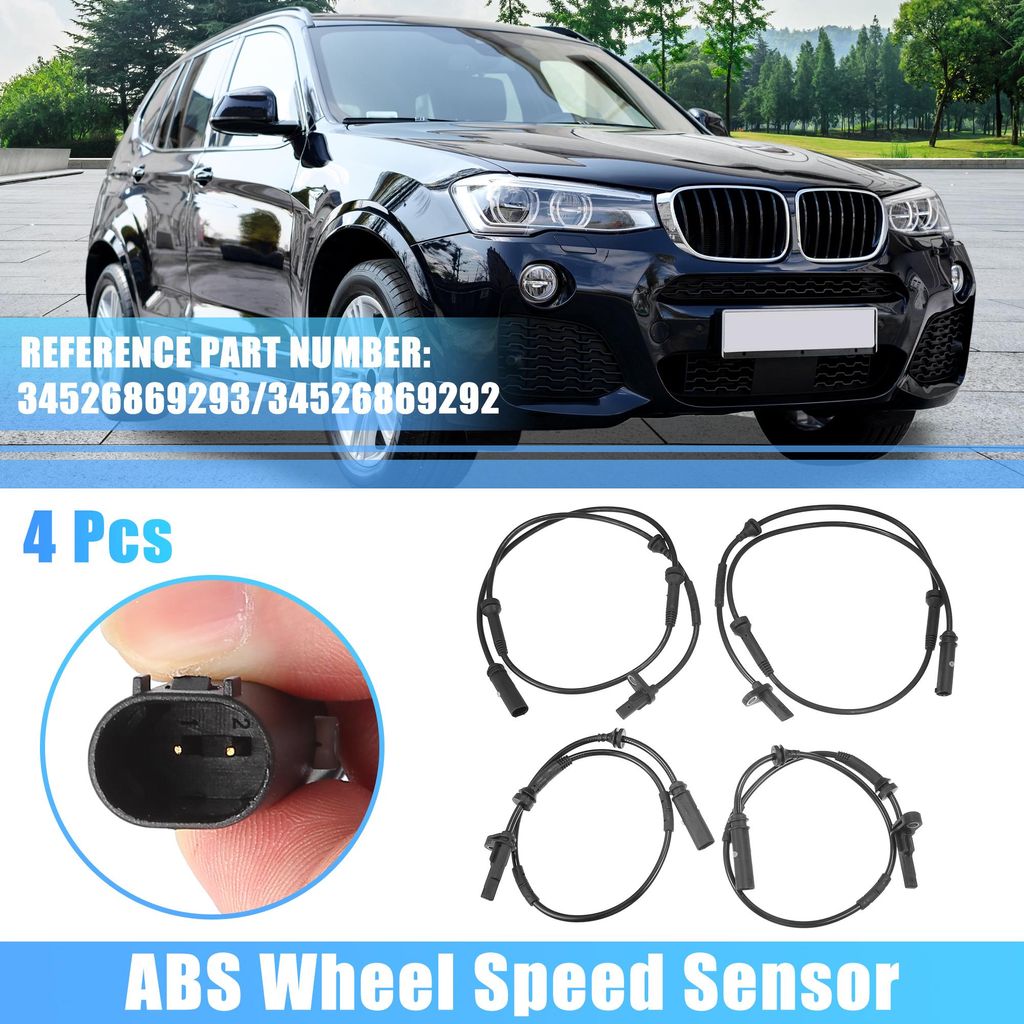 4 Stück Vorderer Hinterer Linker Rechter ABS-Raddrehzahlsensor für BMW X4 2015