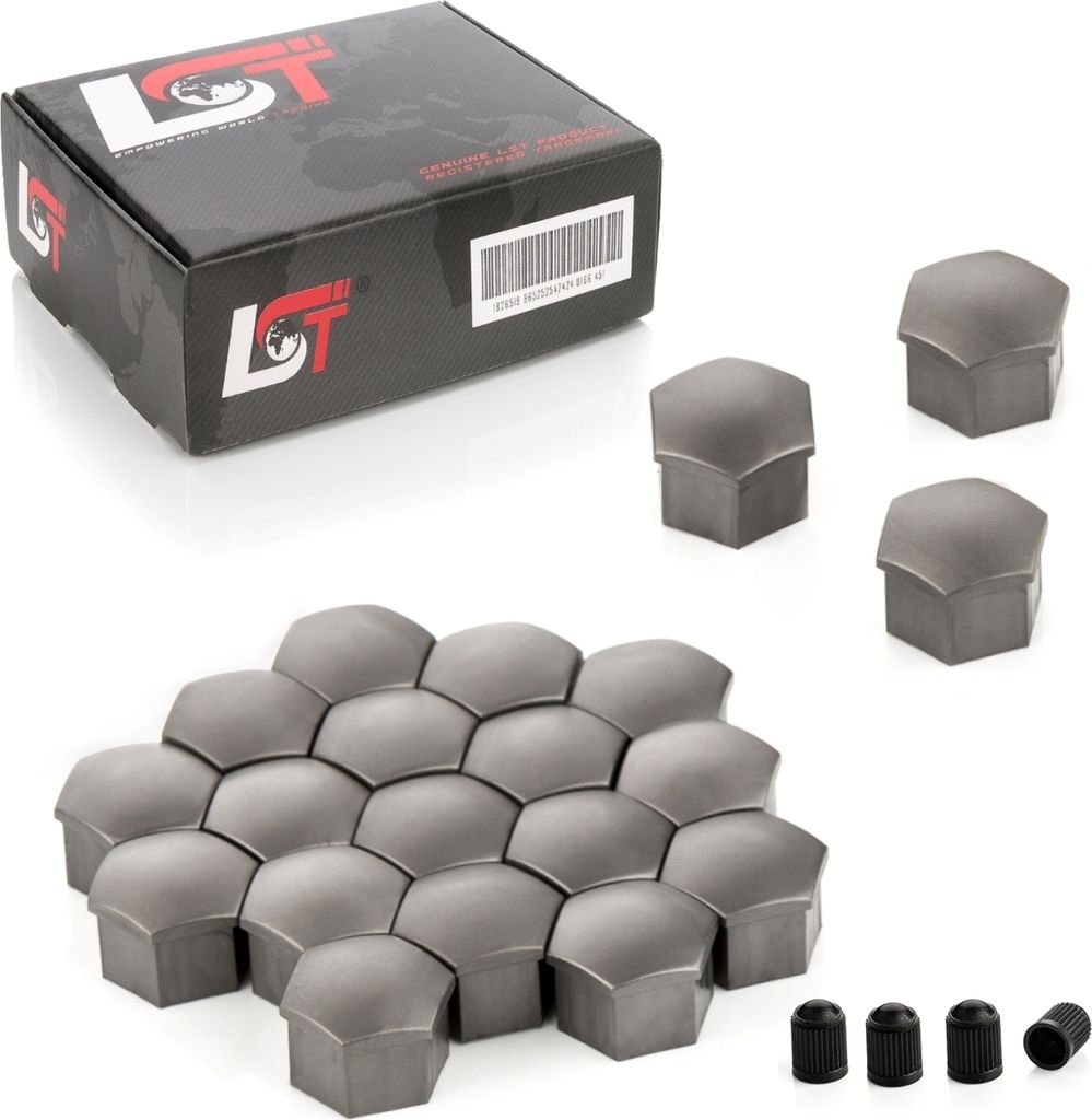20x Radschrauben Kappen 17mm grau für JEEP CHEVROLET CHRYSLER FORD ROVER