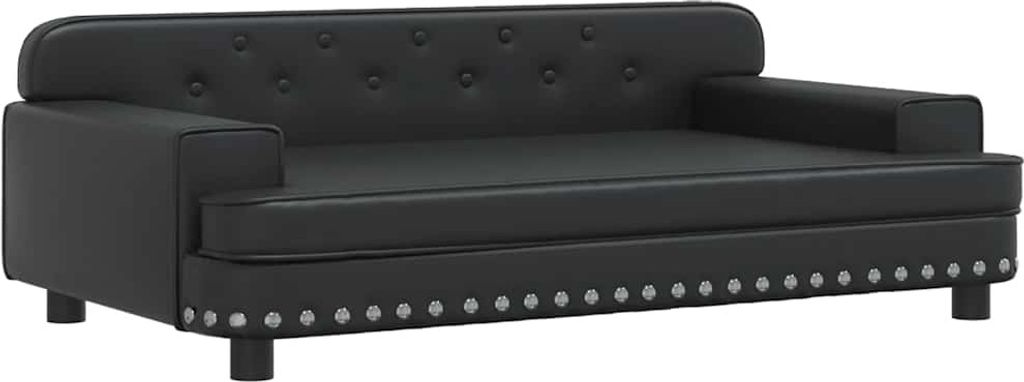 vidaXL Pelíšek pro psy černý 90x53x30 cm umělá kůže Obrázek produktu 