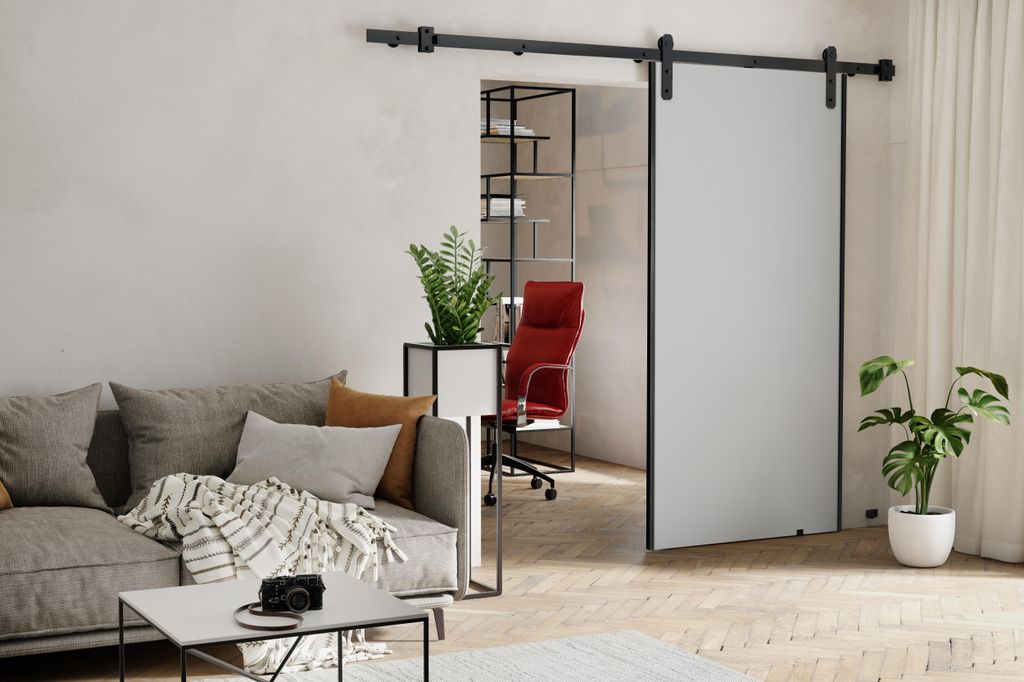 KIER FURNITURE AURA – Schiebetür Komplettset – 106x205x1,6 cm - Weiß