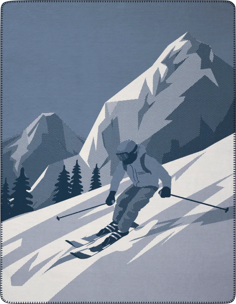 Grande Couverture Biederlack 150x200 - Matière Respirante et Douceur Snow