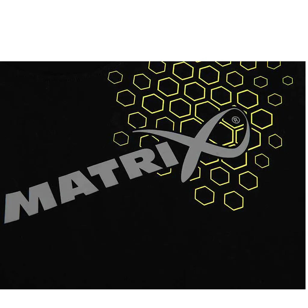 T-Shirt Pêche Matrix Hex Print Noir S : Fini la Transpiration Excessive