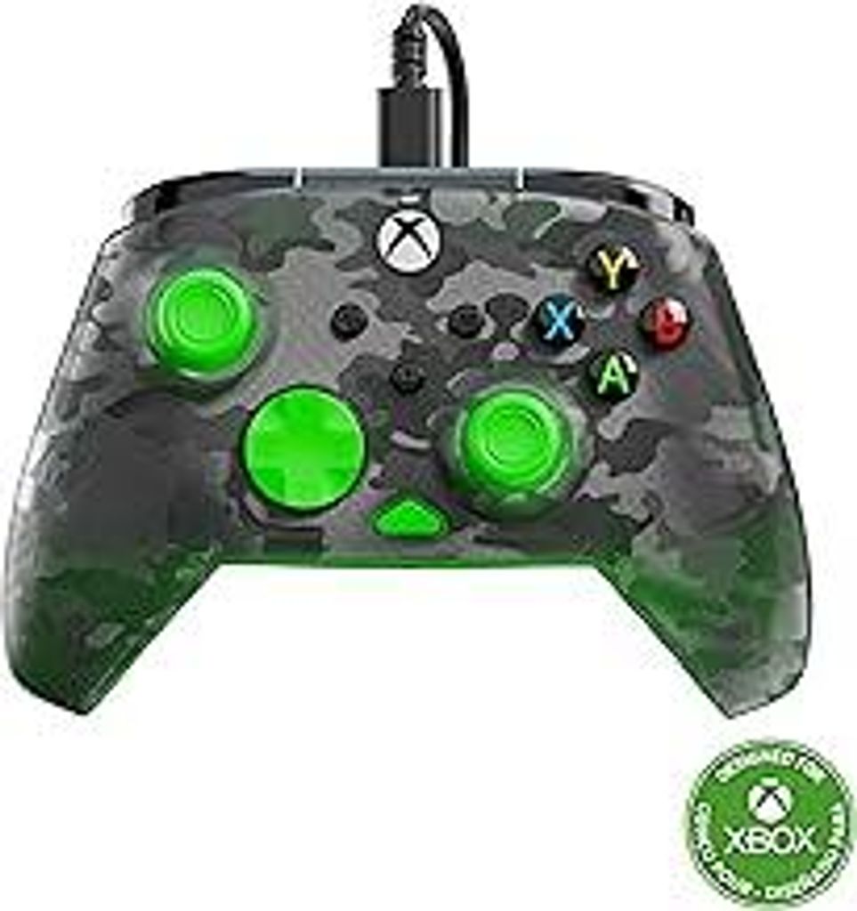 Turtle Beach Rematch Core Ghost Schwarz Camo/Grün Wired Gaming Controller – Lizenziert für Xbox Series X und S, Xbox One und Windows PCs