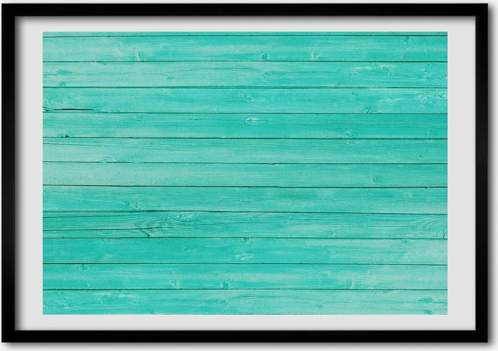 Bild - Bilder - Bilderrahmen - 70 cm x 50 cm - MDF-Rahmen, Wandkunst grünes Brett