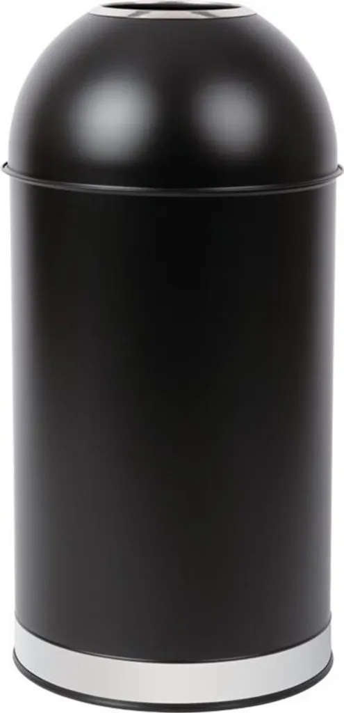 Collecteur de déchets 40L Bolero en métal noir pour usage intensif