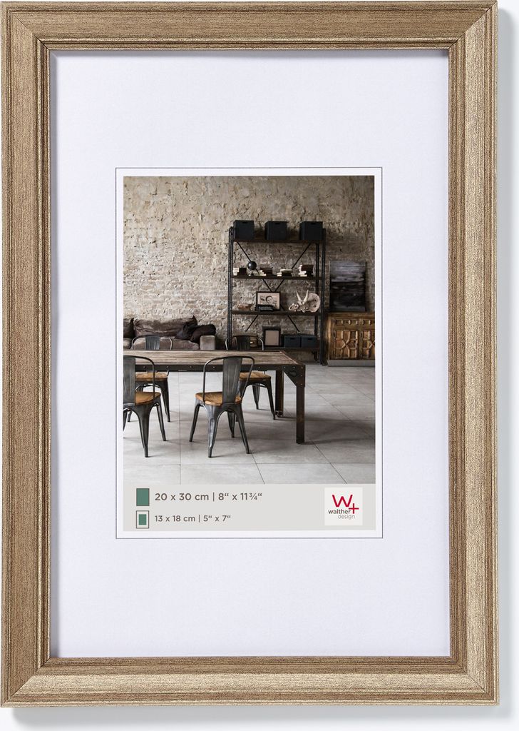 Walther, JA318D,Lounge Designrahmen 013X018 cm STAHL
