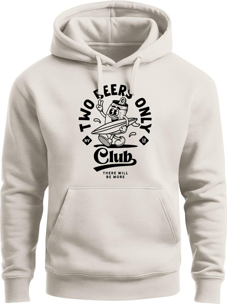Hoodie Herren Print Bier Design Two Beers Only Club Kapuzensweatshirt Fun Style Männer Fashion Streetstyle Neverless