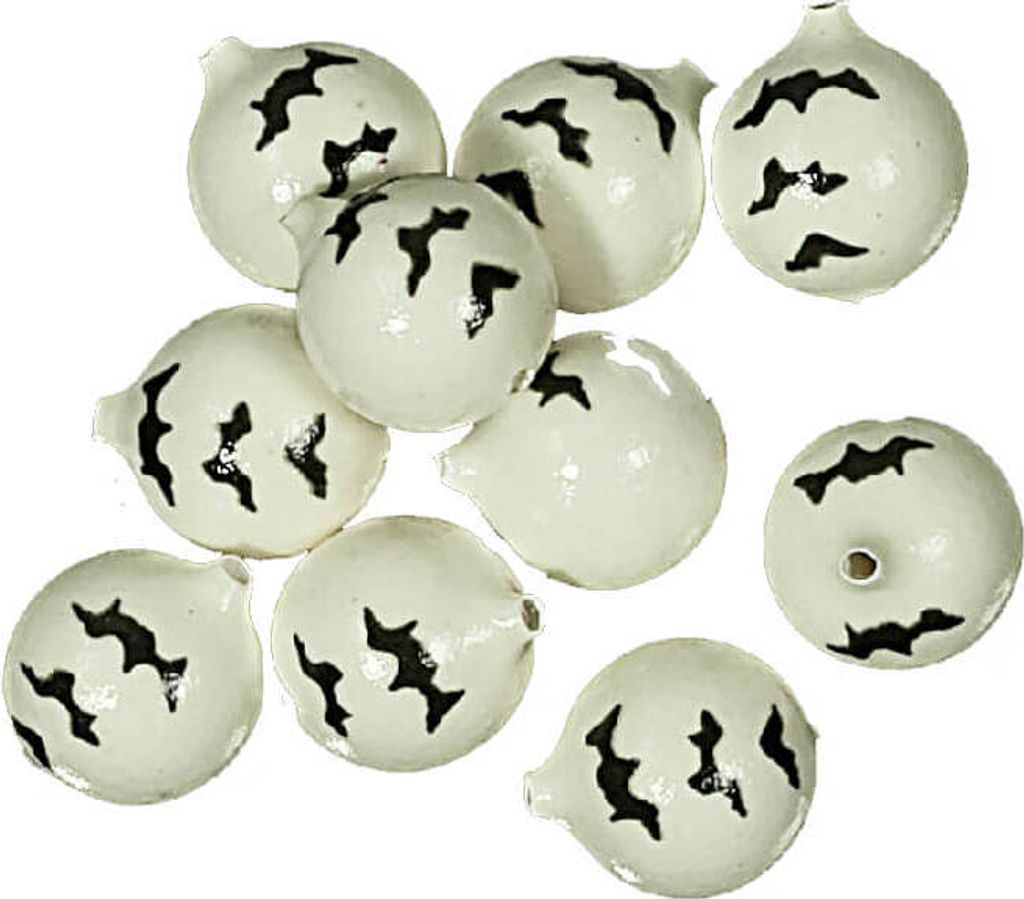 Jenzi Corky Auftriebsperlen für Meeresvorfächer Weiß Schwarz 6mm