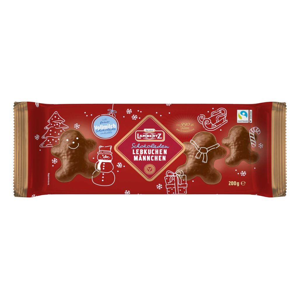 Omino di pan di zenzero Lambertz ricoperto di cioccolato al Immagine del prodotto 