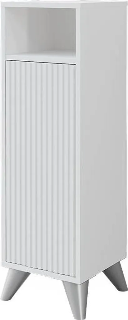 Meuble de salle de bain 30x97cm blanc Vicco Leano compact avec étagère
