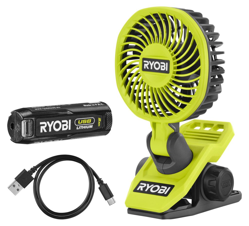 RYOBI USB Lithium Clamp Fan Kit Produktbild 