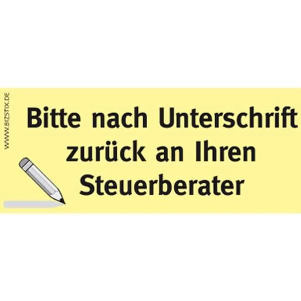 Notes adhésives de signature pour gestion de documents fiscaux 75x35mm