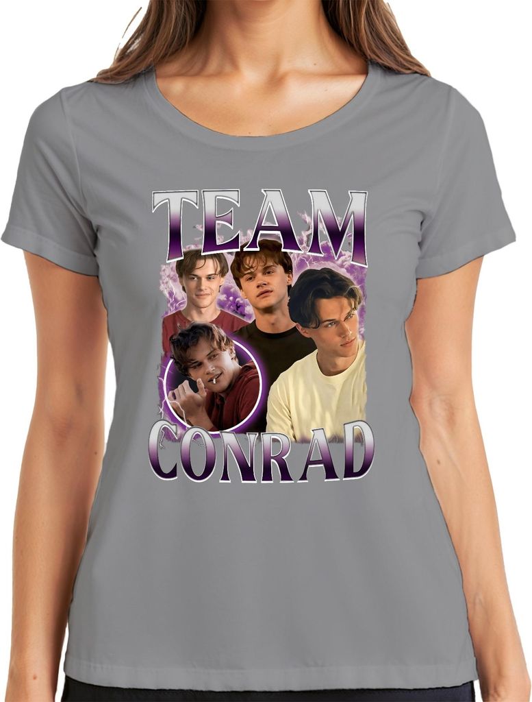 Team Conrad Fan Geschenk Fanclub Serienfan The Summer I Got Pretty Damen T-Shirt, Grau, XXL