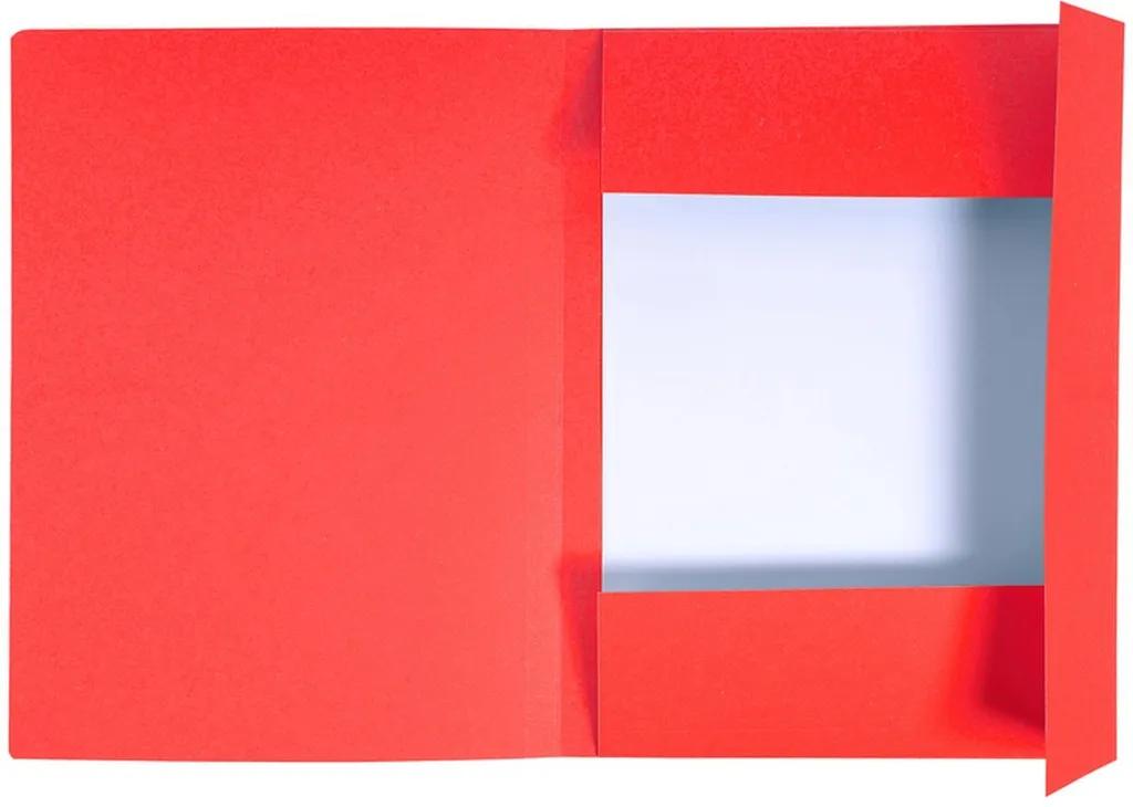 Porte-documents rouge A4 rigide 300g avec rabats de protection - 2