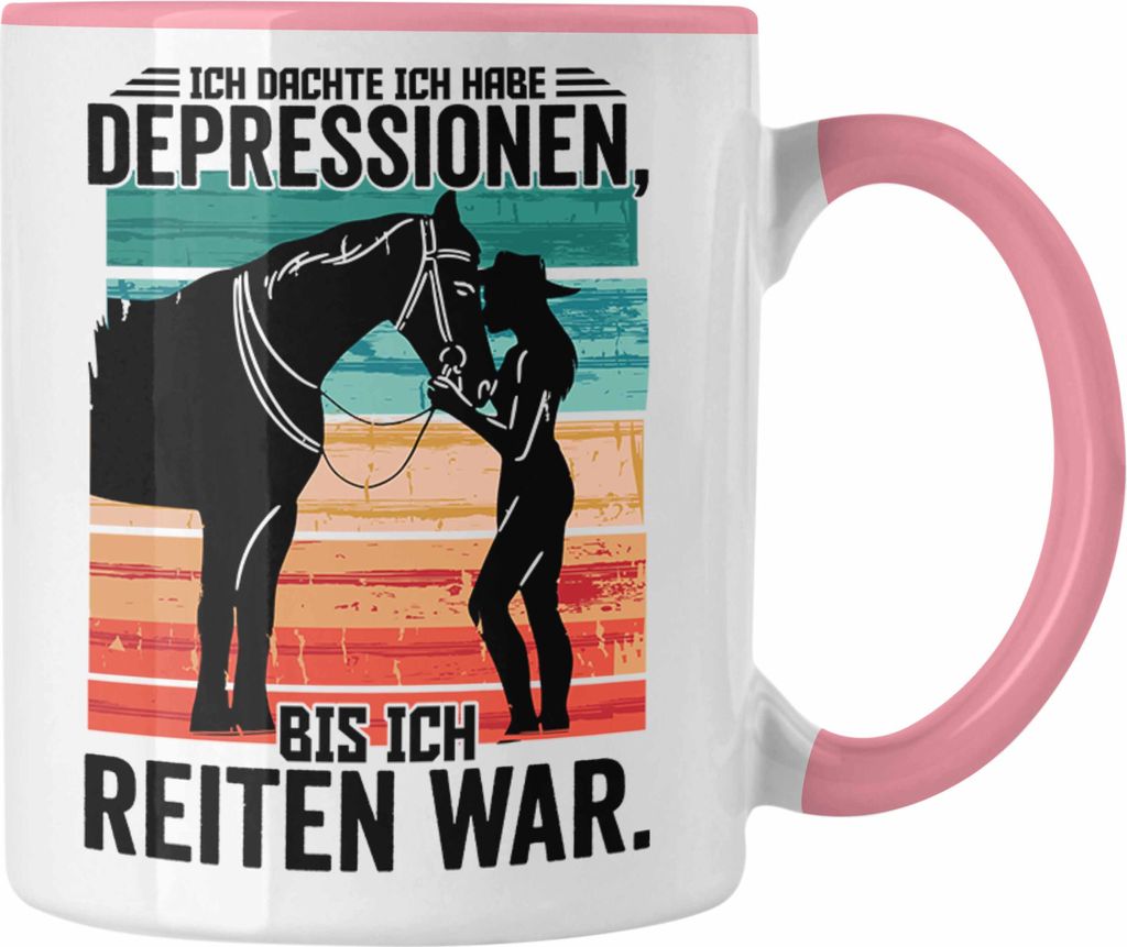 Trendation - Reiterin Geschenk Tasse Spruch Ich Dachte Ich Produktbild 