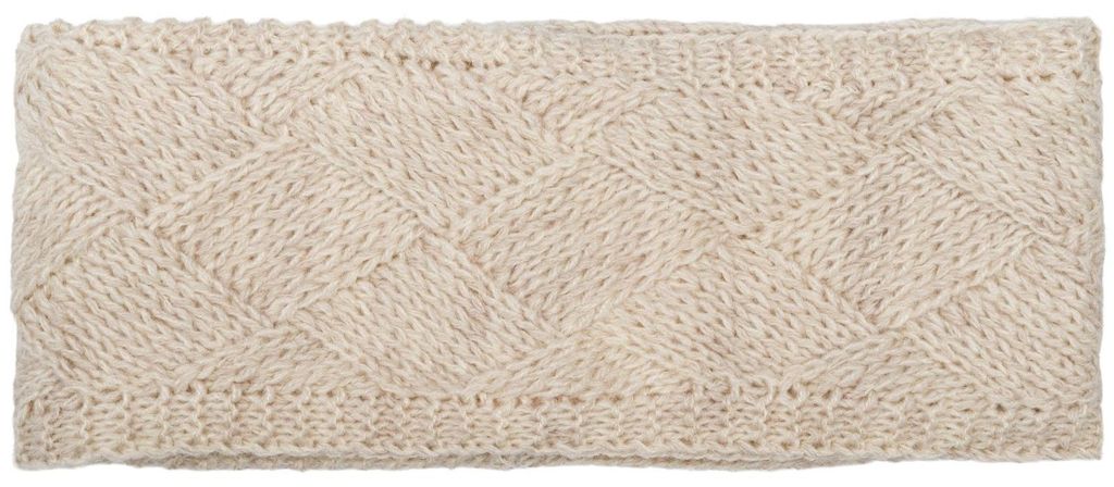styleBREAKER Damen Strick Stirnband einfarbig mit Rauten Produktbild 