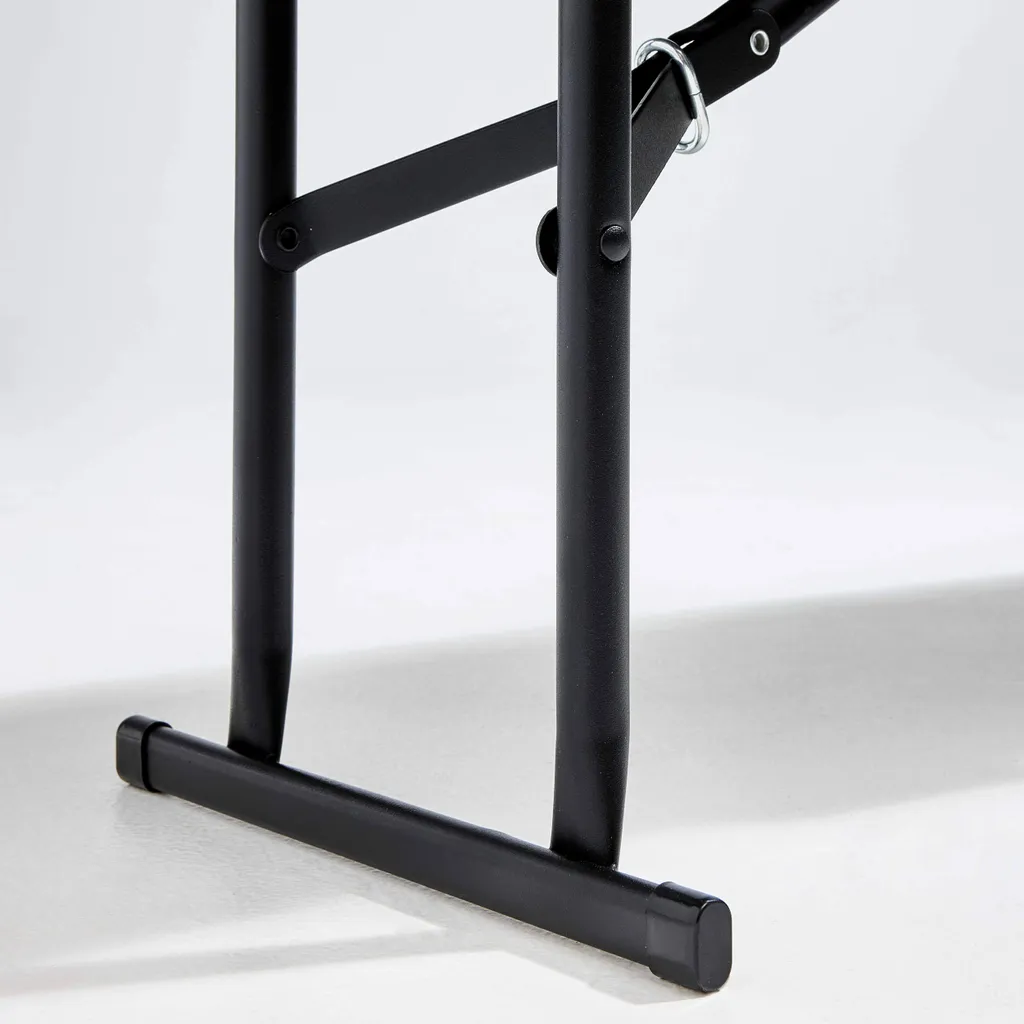 Banc pliant 180cm peu encombrant pour un rangement facile noir