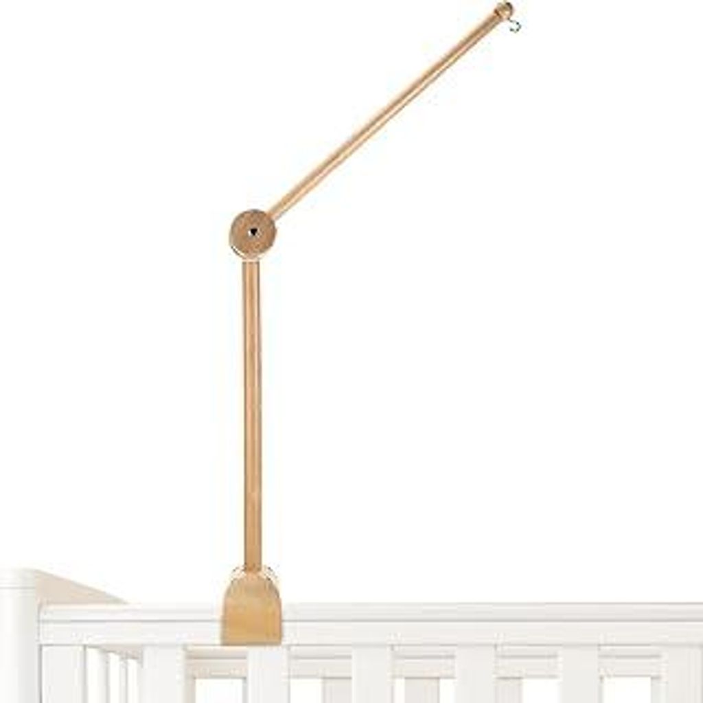 Mobile Halterung für Babybett?Kinderzimmer-Dekoration Baby Mobile Ständer aus Holz,für Aufhängung Windspiele Bettglocke, Baby Bett Spielzeuge(E)